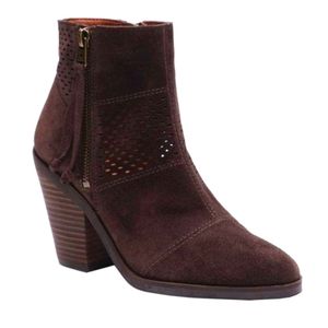 NWOB Lucky Brand Ramses Leather Suede Booties